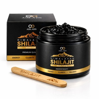 Ablabs 50g Himalaya Shilajit Harz - reines, laborgeprüftes Fulvosäure-Ergänzungsmittel