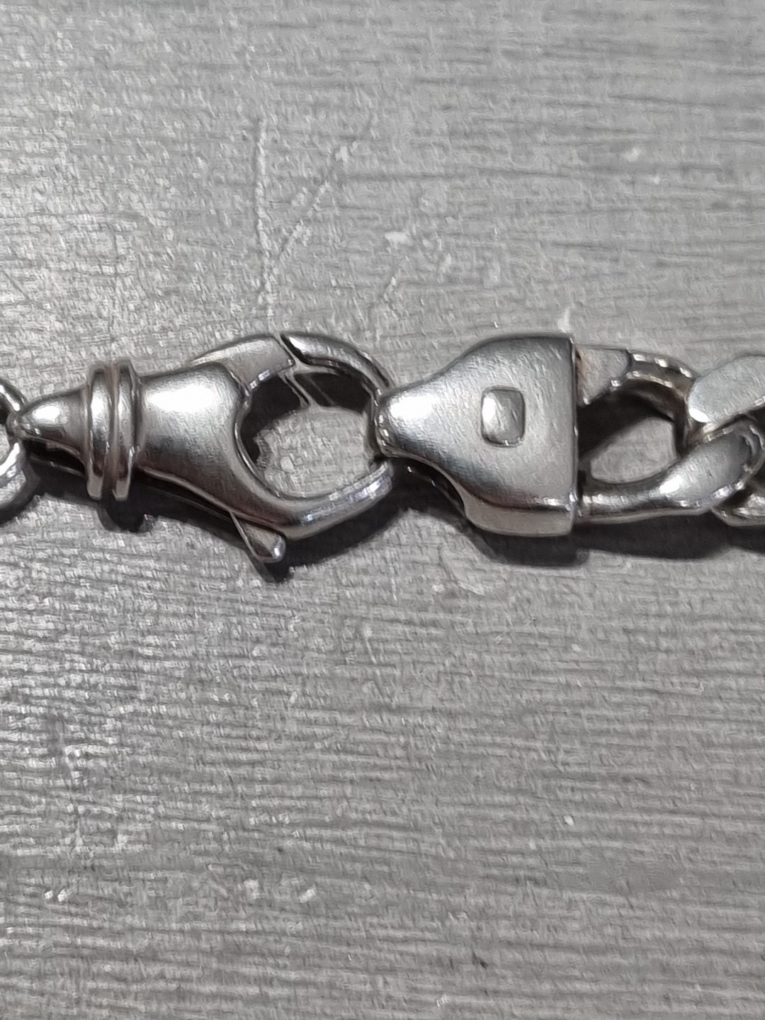 925 Sterling Silver Solid Flat Curb Heavy Chain N… - image 6