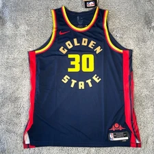 Nike Stephen Curry GSW ADV Authentic City Edition Jersey Size 56 Men FQ4465-419