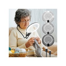 5X 15X Hands Free Magnifying Glass with Light for Reading, Around Neck Magnif...