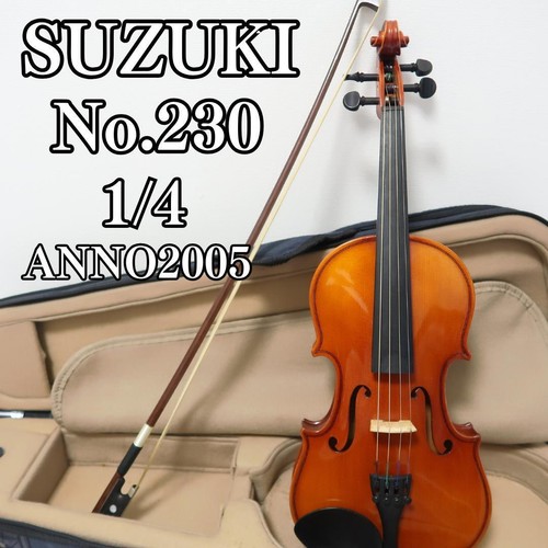 Good condition New strings Violin SUZUKI No.230 1/4 2005 String ...