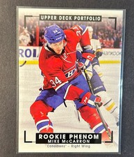 MIKE McCARRON Rookie Phenom Upper Deck Portfolio #325 Canadiens