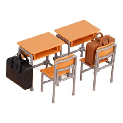 Miniature Study Desk Interactive Learning Toy for Children Role Play Activity