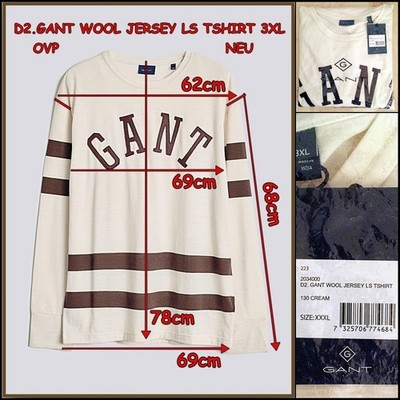 GANT Langarmshirt 3XL Herren Wool Jersey NEU OVP hochwertig