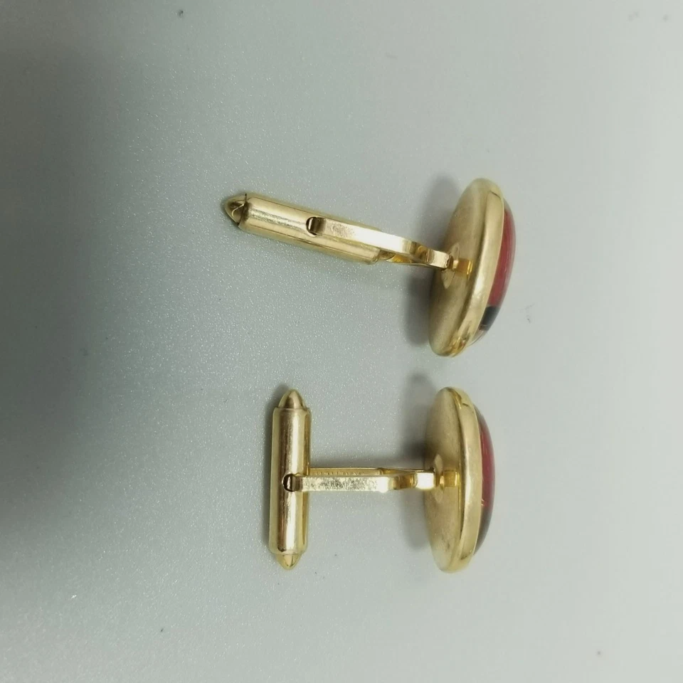 Vintage Krementz Fly Fishing Cuff Links Real Mini Hooks Encased In Resin - Image 4 of 4