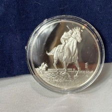 .925 Sterling Silver Round EDDIE ARCARO FM 100 Greatest Events In Sports