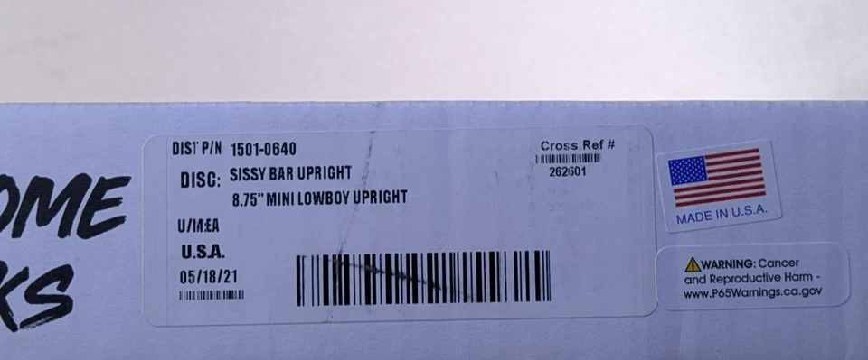 Khrome Werks Mini Low Boy Sissy Bar Mount Dyna Softail Harley-Davidson 1501-0640 Foto 2 de 4