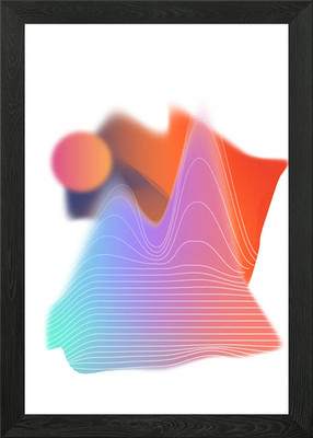 Abstrakter Farbverlauf warm gerahmtes Wandbild Poster Leinwanddruck Bild
