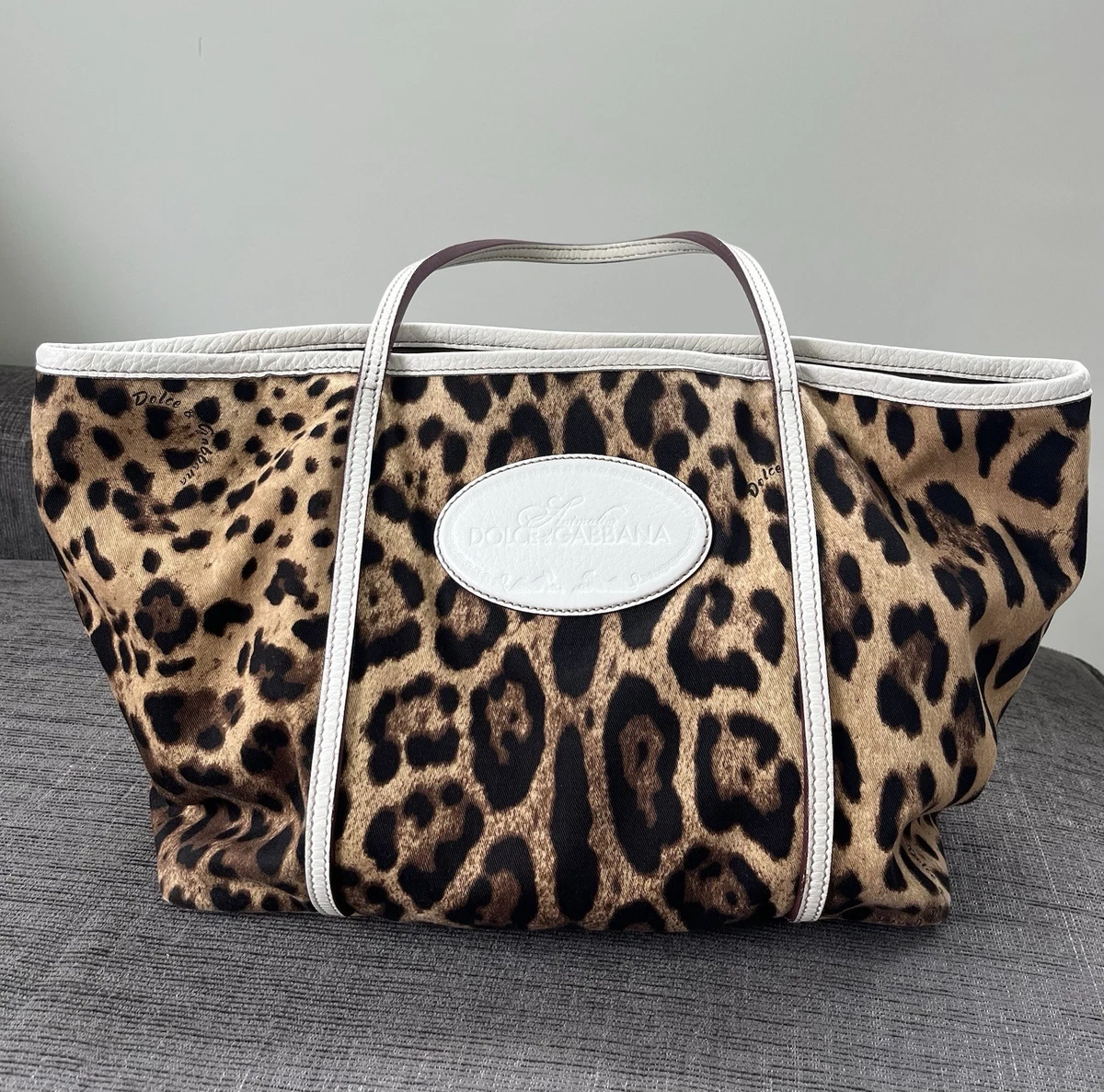 Dolce&Gabbana Canvas Exterior Animal Print Bags & Handbags for