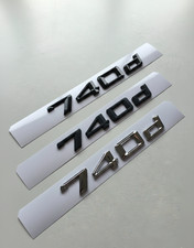 740d Emblem Schwarz Glanz / Matt / Chrome Zubeh�r f�r BMW 7er kein Originalteil