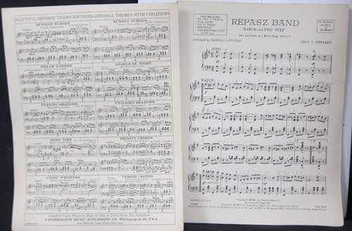 Banda Repasz March - Chas. C. Sweeley - Partituras 1901 - Imagen 3 de 3