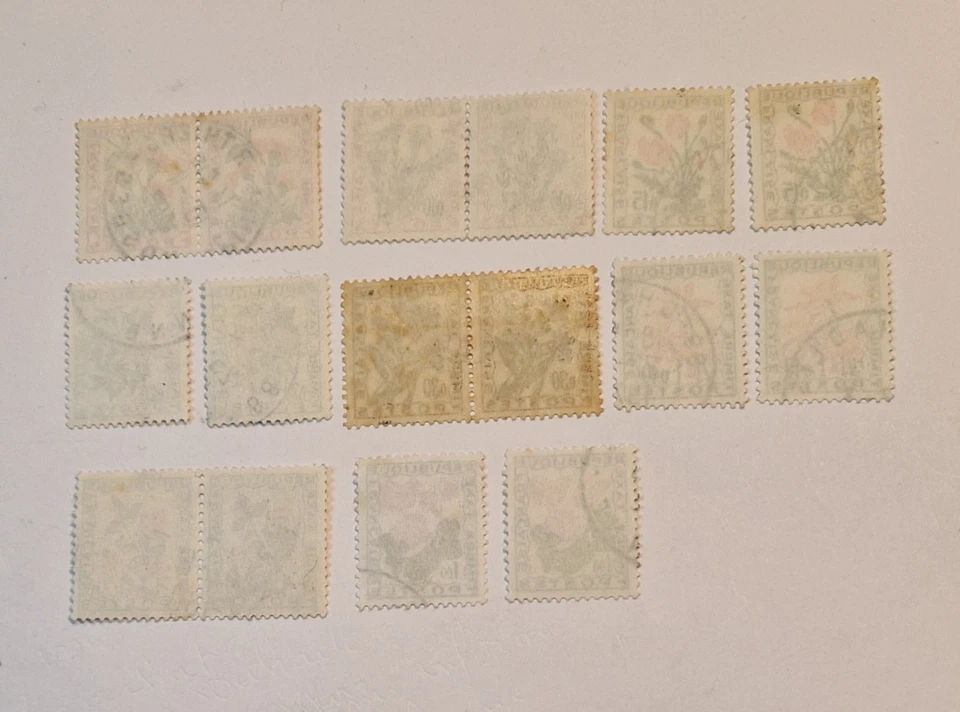 Série de 8X2 timbres Taxe de France.  N°95 à  102 Y&T, Oblitérés  - Photo 2/2