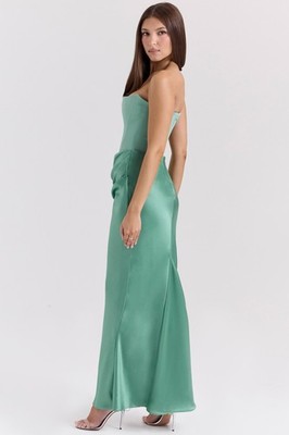 HOUSE OF CB 'Persephone' Jade Strapless Corset Maxi Dress/Size S-US  4-6/CA6192 | eBay
