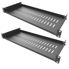 2 Pack of 1U Disassembled Vented Cantilever Server Rack Mount Shelf 8" 203mm...