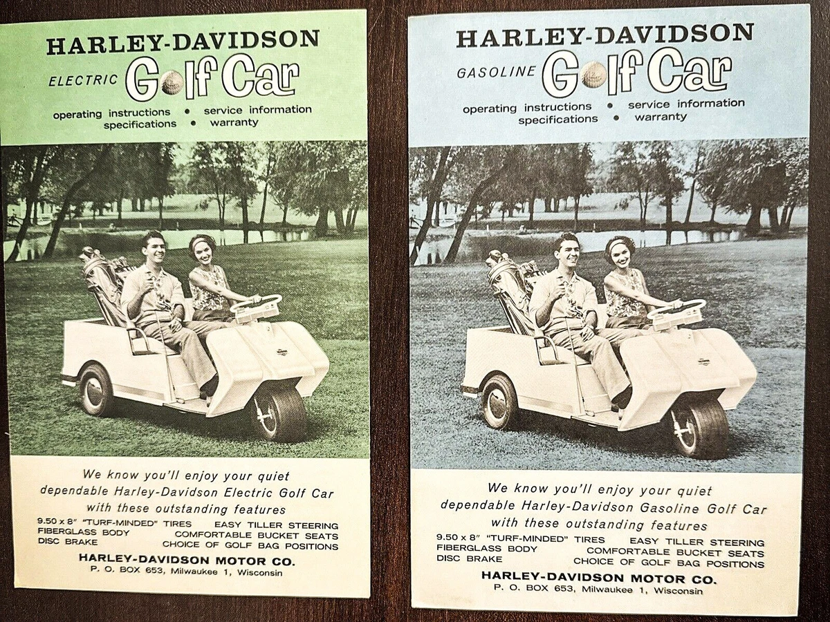 Harley-Davidson electric and gas Golf Car brochures