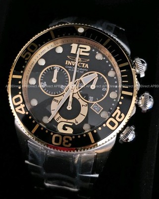 Invicta - Lupah - Swiss 5040.D Chronograph GOLD Silver Case & Braceletmens watch