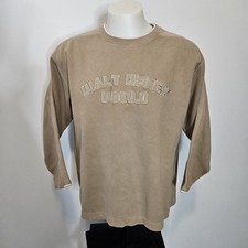 Vintage Walt Disney World Resort Stiched Sweatshirt Tan Beig L Crewneck Pullover