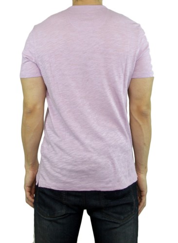 Camiseta Top Vince Marca Para Hombre Algodón SS Henley Blanco Azul Costa - Imagen 6 de 17