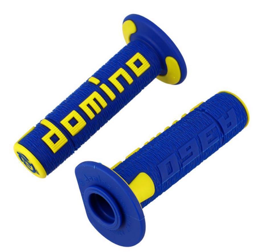 Revêtement A360 Domino antidérapant bleu et jaune pour grip moto