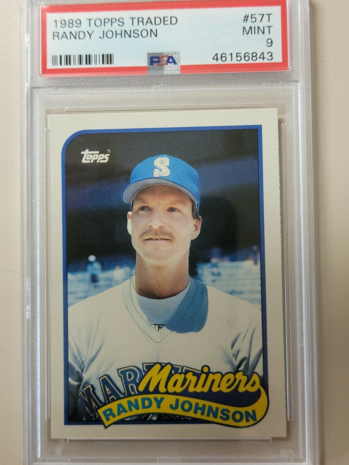 1989 Topps Traded RANDY JOHNSON #57T Rookie PSA 9 Mint HOF Seattle ...