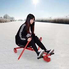 80kg/176.4lbs Snow Racer Sled Ski Sled Slider Board Children Kids Snow Sled