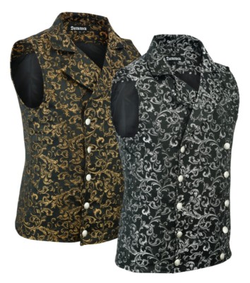 Men's Double-breasted Vest Waistcoat Gothic Aristocrat Steampunk