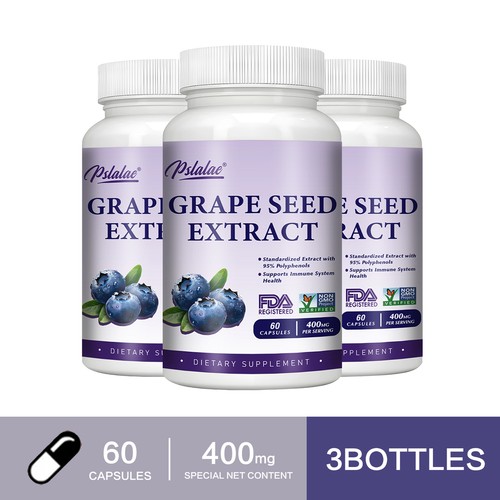 Grape Seed Extract - Max Strength 95% Polyphenols Antioxidant, Heart Health - Picture 13 of 14