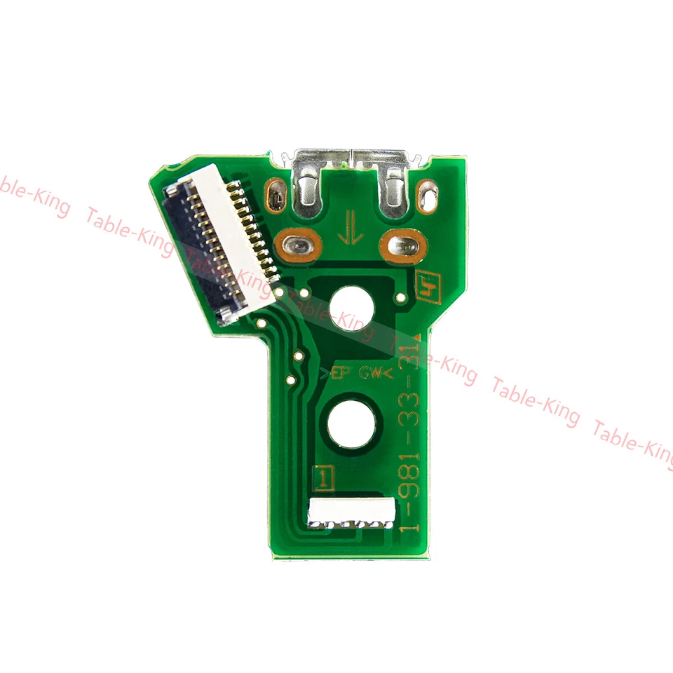 USB Power Charging Port Board+12 pin Cable for For Sony PS4 Controllers JDS-040 - Image 3 of 4
