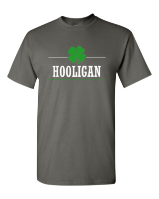 Hooligan Shamrock #2 Funny Saint Patrick's Day Shirt Green Clover Irish T-Shirt