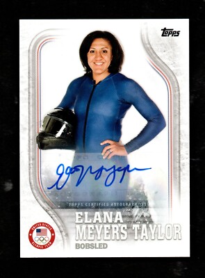 2018 Topps USA Olympic Team ELENA MEYERS TAYLOR Bobsled #7 Autograph 41/60