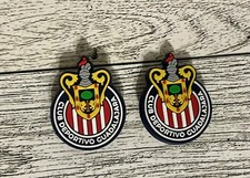 Set of 2 Club Deportivo Guadalajara Charms compatible with crocs.