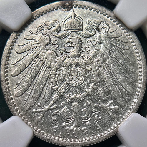 GERMANY. 1909, Mark, Silver, A - NGC AU - Wilhelm II, Berlin