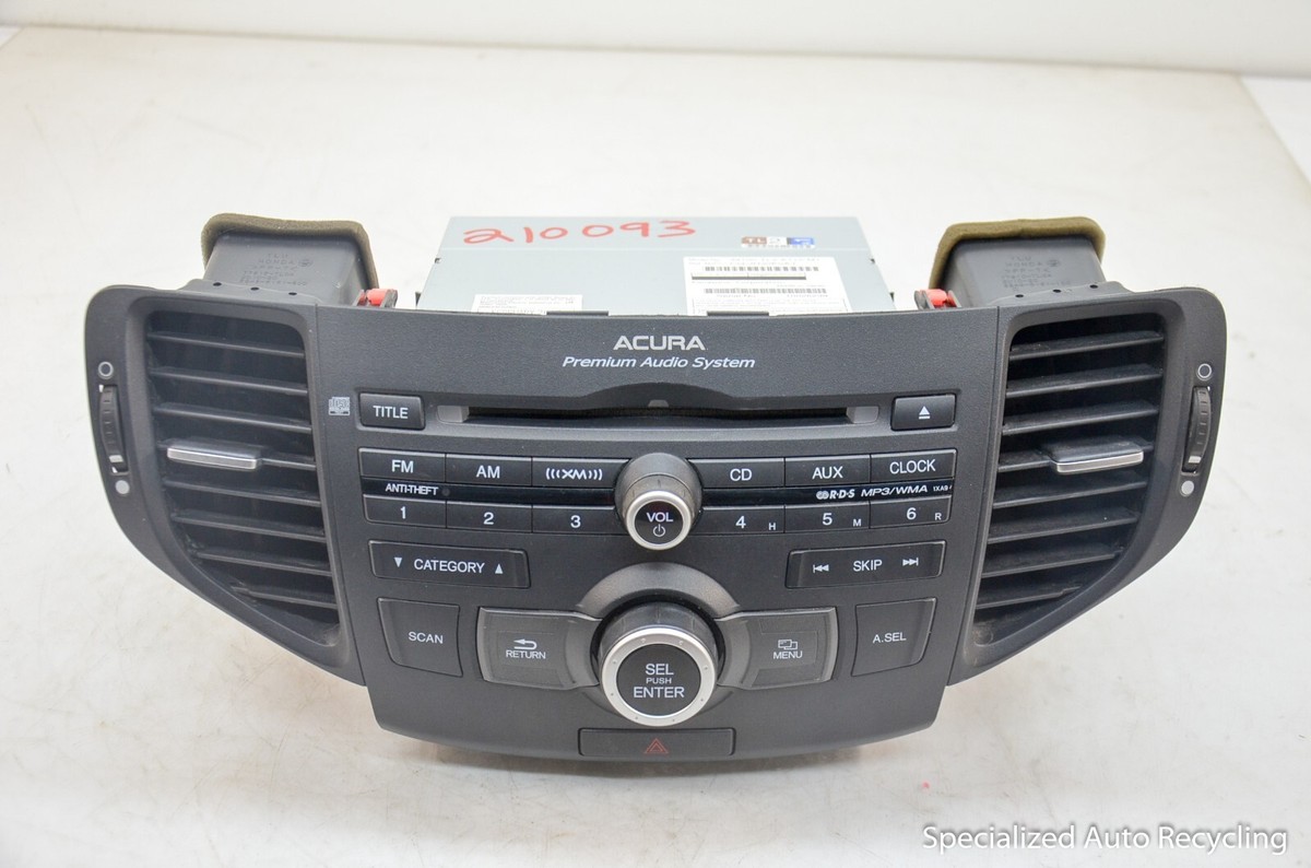 2012 ACURA TSX AM/FM SAT XM RADIO MP3 VMA DISC CD PLAYER