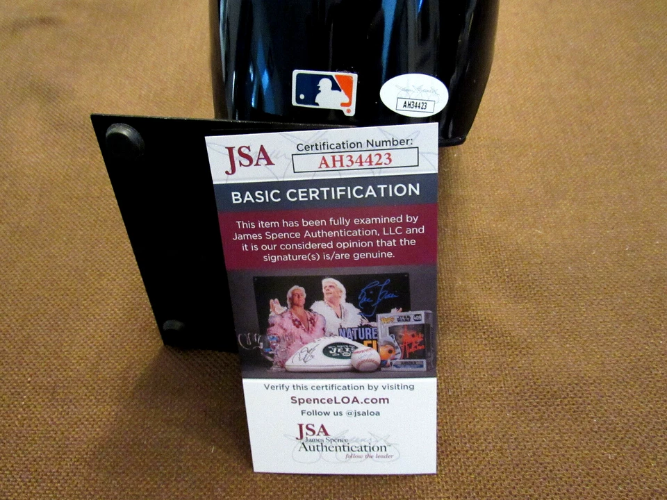 FRED MCGRIFF 1995 WSC ATLANTA BRAVES HOF SIGNED AUTO MINI HELMET JSA BEAUTY - Image 4 of 4