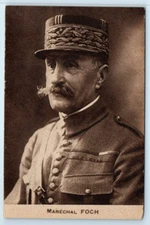 Marechal Foch Supreme Allied Commander FRANCE military portrait Postcard