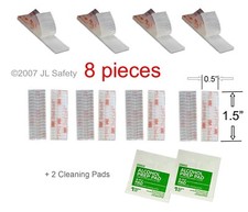 8-Strips, 3M Original Clear Mounting Strips for EZPass  2 alcohol pads