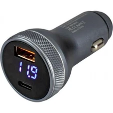 Sea-Dog 426514-1 Aluminum USB 3.0 & USB-C Power Plug with Voltmeter