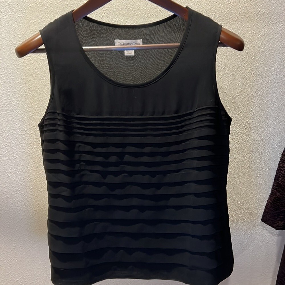 Coldwater Creek Basic Black Shell Size Small - image 2