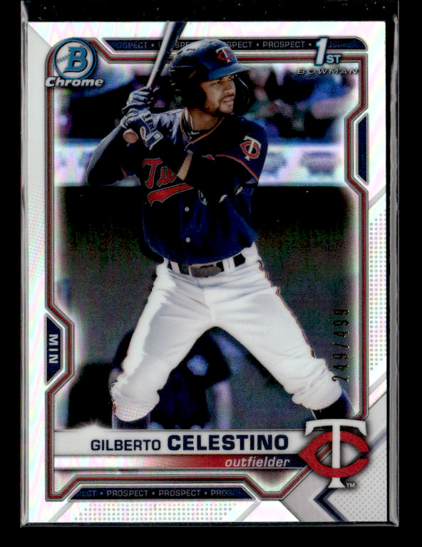 2021 Bowman Chrome #BCP-232 Gilberto Celestino Prospects Refractor /499