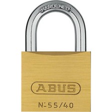 Image of Abus 55 Series Basic Brass Padlock Keyed Alike 40mm Standard