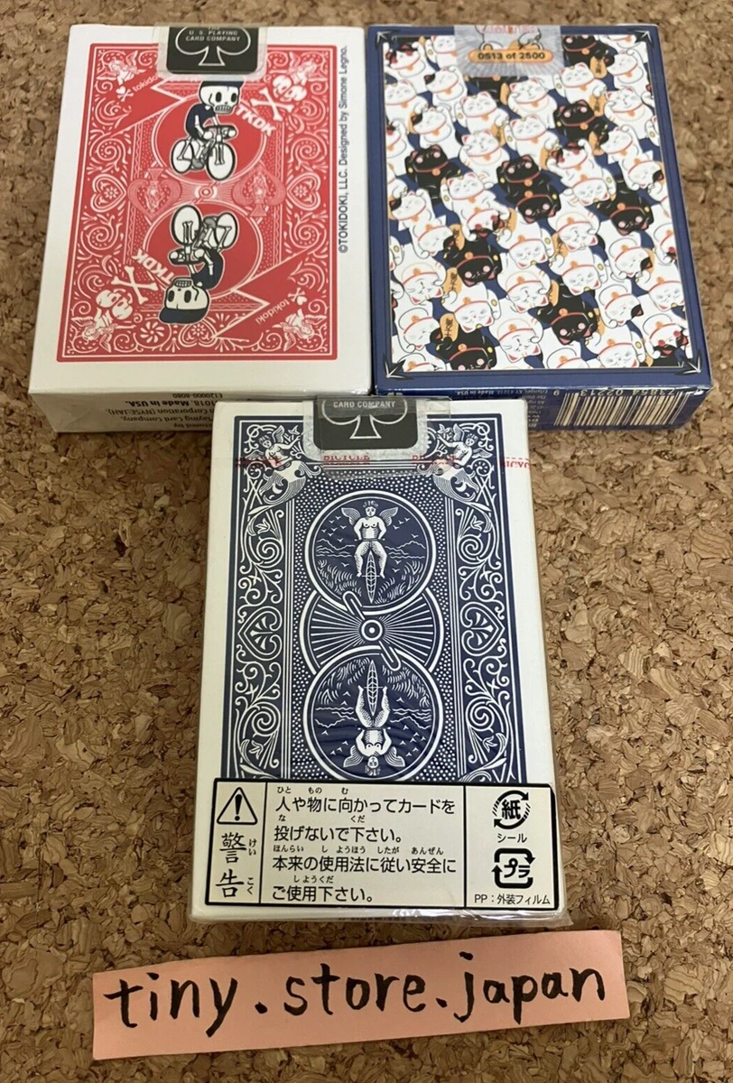 BICYCLE Playing card TOKIDOKI MAIDEN BACK Red and Maneki Neko Blue Set Japan