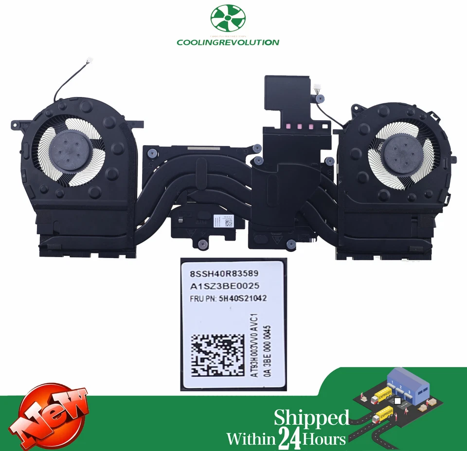 Laptop CPU GPU Heat sink Fan for Lenovo Legion 7 16IRX9 2024 5H40S21041 40S21042 - Image 2 of 2