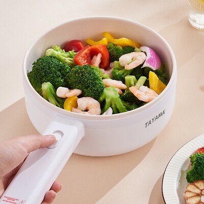 Tayama THP-150 Electric Ceramic Cooking Pot – 1.5L White, Perfect For Soups, Stews & Hot Pots