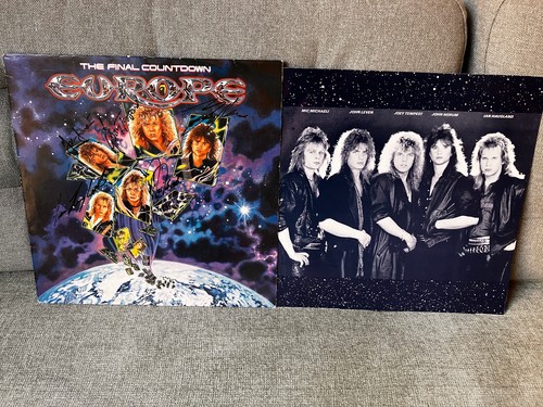 12" LP EUROPE "THE FINAL COUNTDOWN" SIGNED ALL MEMBER ORG 1986 ALTERNATIVE COVER - Foto 3 di 10