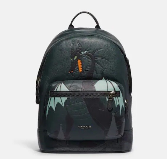 COACH ×ディズニーヴィランズ　バックパック GENUINE Disney X Coach West Backpack With Maleficent Dragon Motif