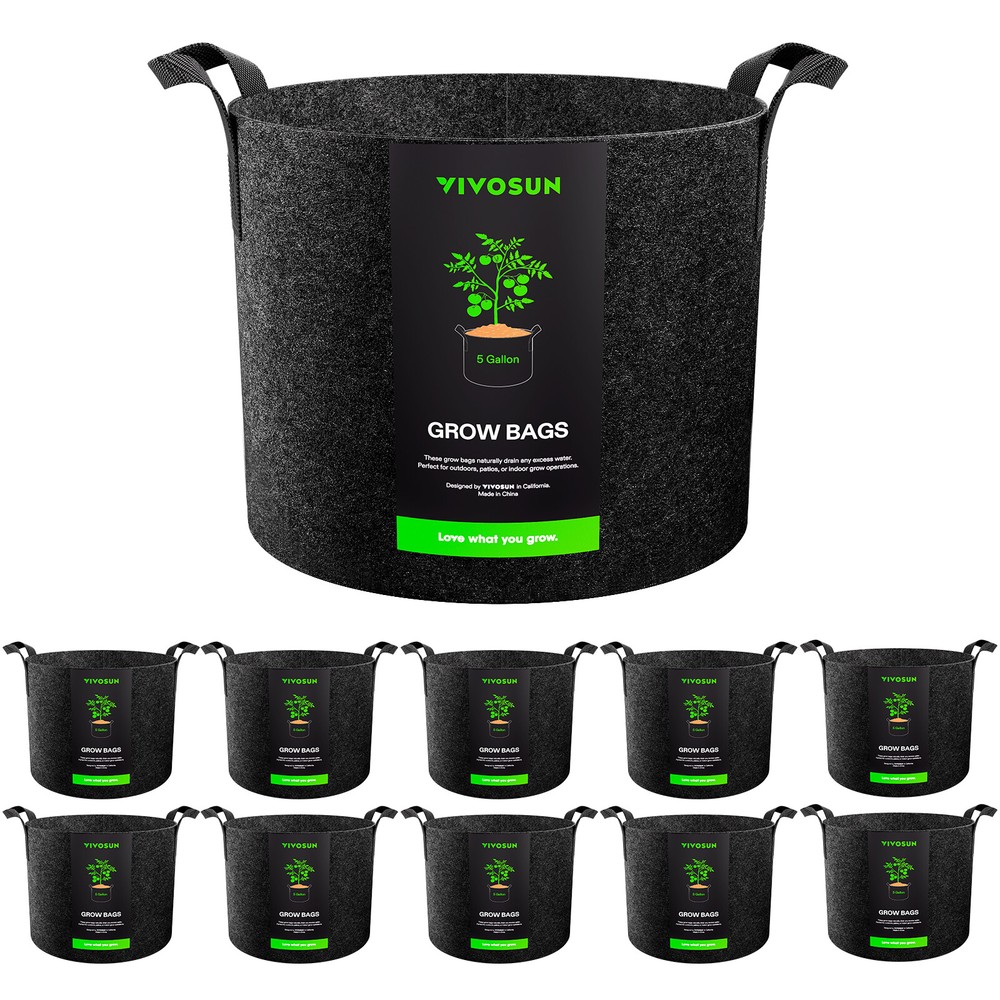 VIVOSUN 10/20 Pack Planting Grow Bags Fabric Pot Nursery Soil Nonwoven w/ Handle