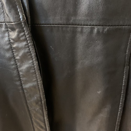 Halogen VTG Y2K 90s 100% Leather Jacket Mid Length Black Size M - Picture 9 of 12