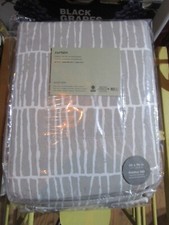 2 West Elm Line Lattice Stone gray drapes curtains 48 96 New tags torn package