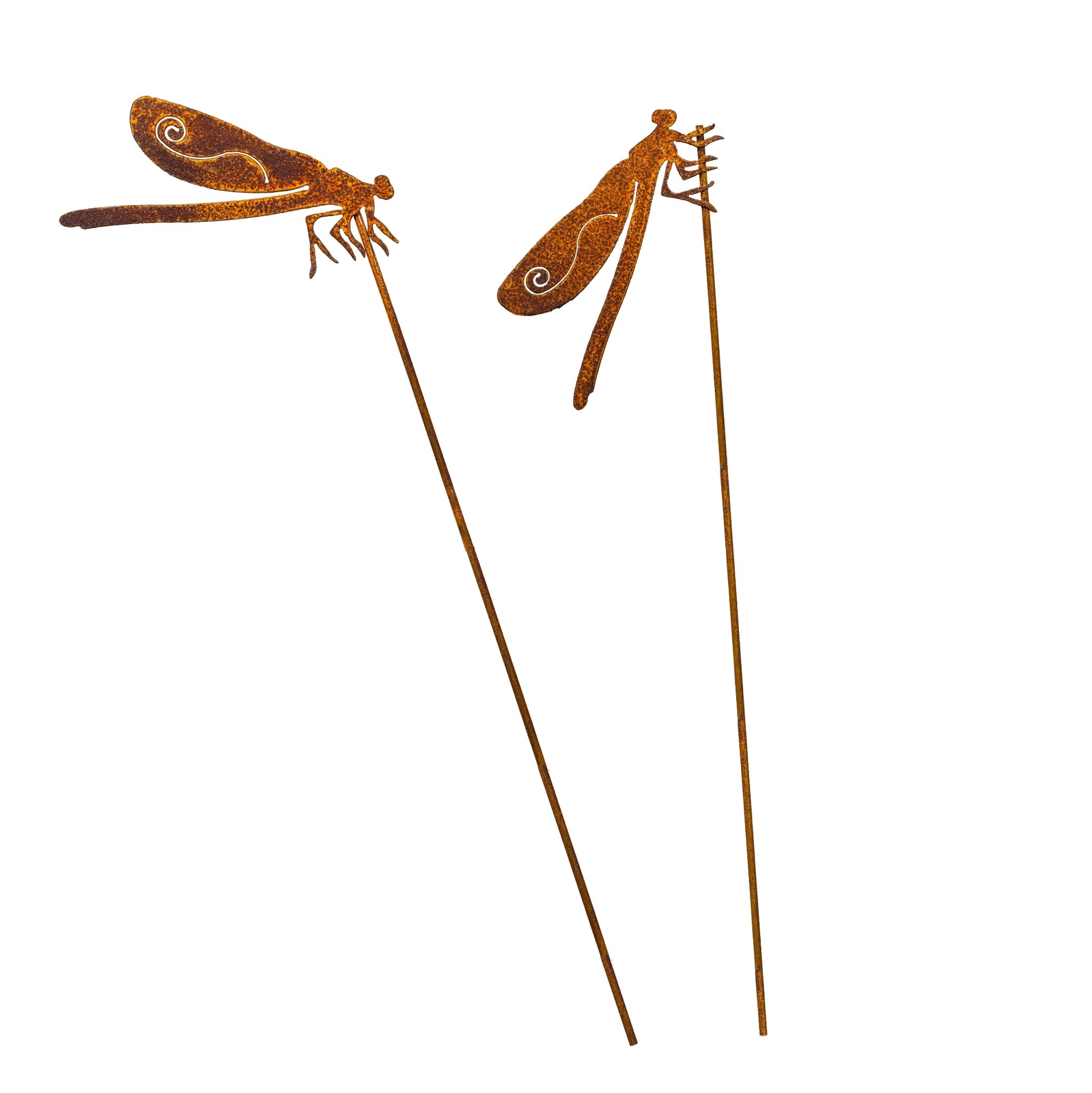 2 Deko Libellen Metallfiguren Garten Deko Vintage Gartendeko Figuren