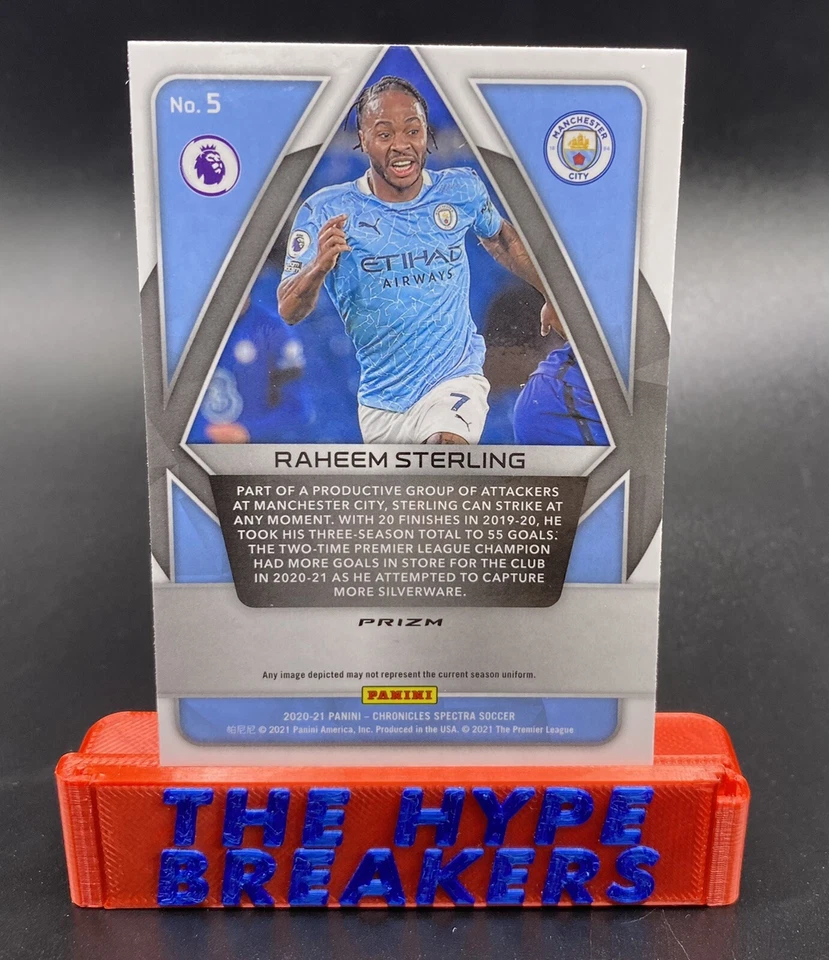 RAHEEM STERLING Spectra Gold Power 2020-21 Panini Chronicles SSP #5 Manchester - Image 2 of 2